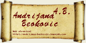 Andrijana Beoković vizit kartica